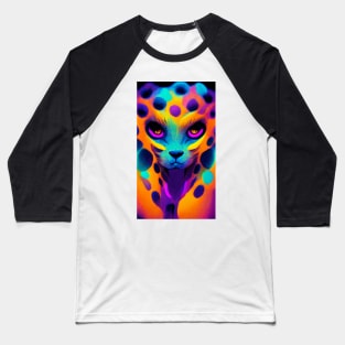 Psychedelic Cheetah Baseball T-Shirt